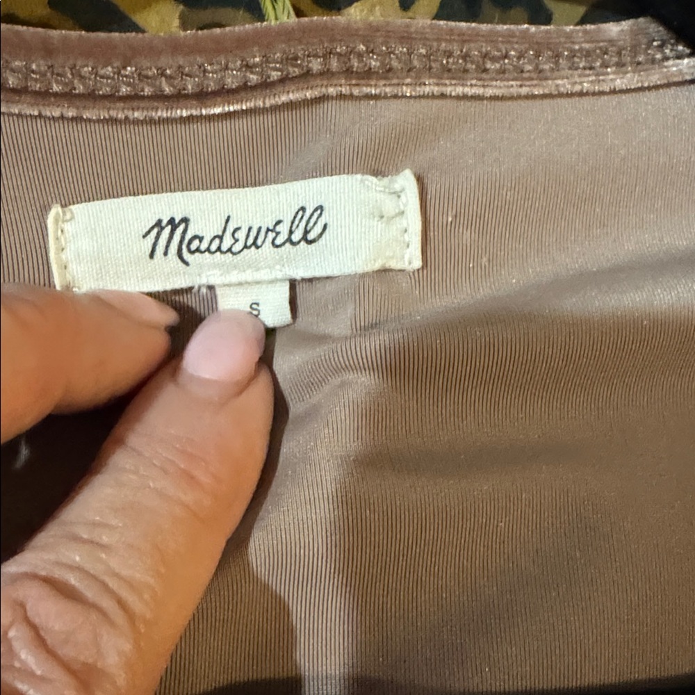Madewell Brown Velvet Wrap Top - Picture 9 of 10